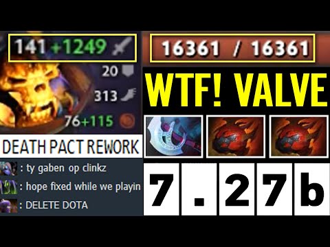 7.27b WTF VALVE! WORLD RECORD +1500Dmg 16.000 HP Clinkz Ult Rework Craziest Fun Dota 2 Pro Gameplay
