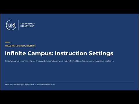 Infinite Campus Instruction Settings