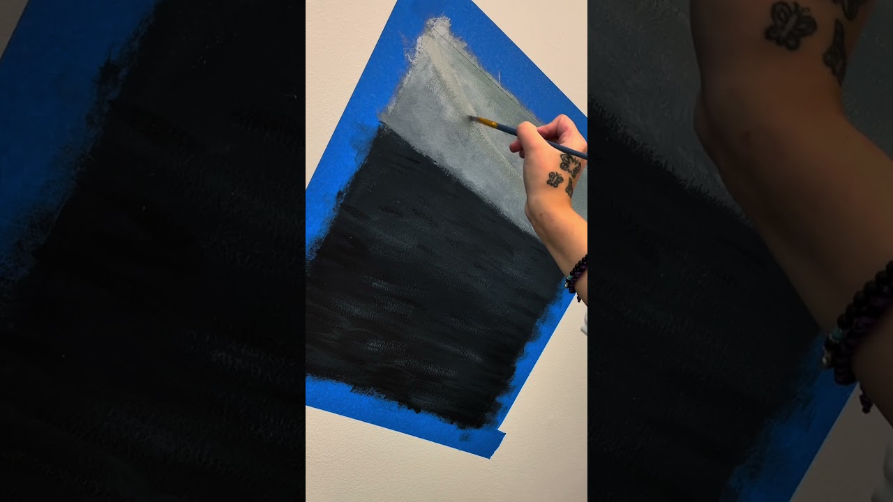 Ocean Waves Painting 🌊  #ocean #painitng #whale #oceanpainting