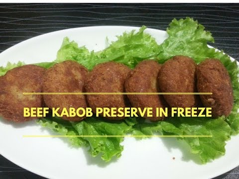 Easy Recipe Of Beef Kebab | How To Preserve Kabab In Freeze At Home | By Nian's Cooking Diary