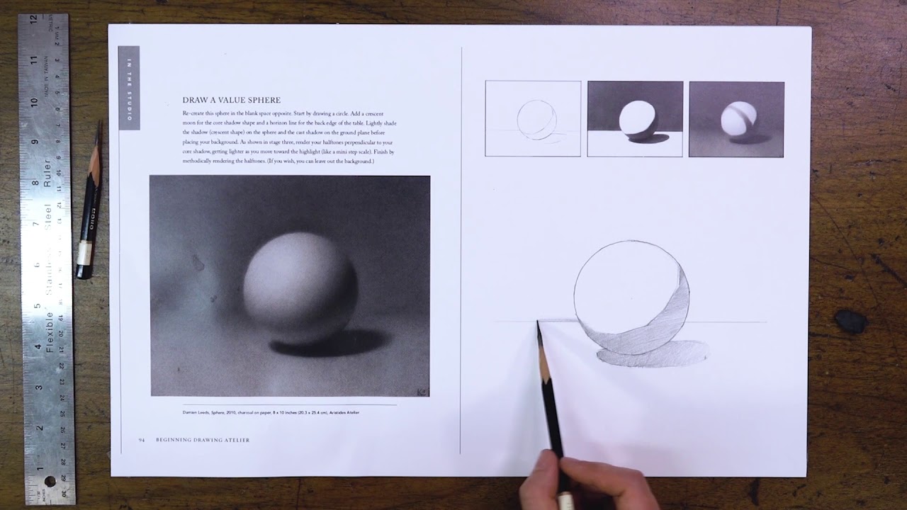 Beginning Drawing Atelier #3: Draw a Value Sphere