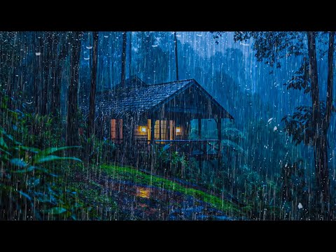 Rain Sounds for Sleeping - Natural White Noise of Rain and Thunder for Fast Sleep, Relaxation