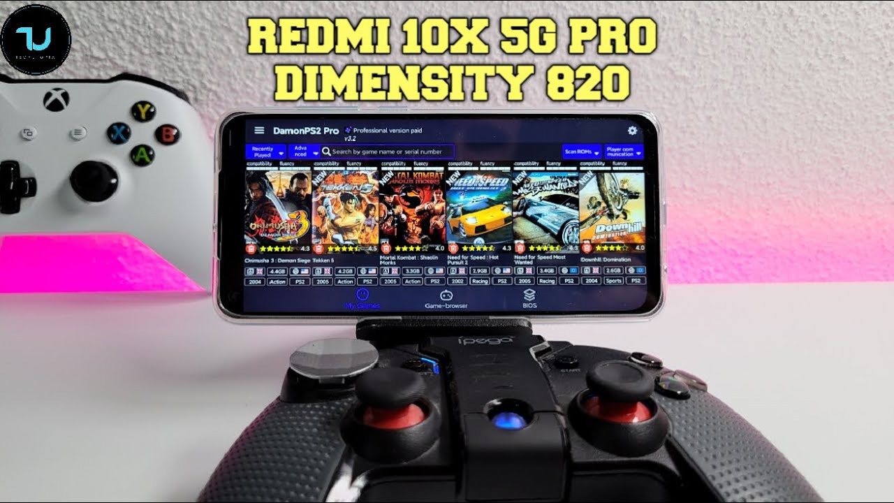 Redmi 10X/Note 10 5G DamonPS2 Pro gaming test/ PS2 Games/Mediatek Dimensity 820 Mali G57 emulation
