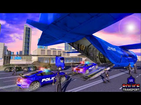 Car, Bike Flight Transport - US Police Transport Cargo Plane - Android Gameplay