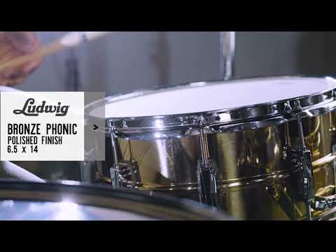 Ludwig LB552 Polished Bronze Phonic 6.5x14" Snare Drum w/ Imperial Lugs image 9