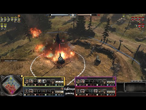 COH2 2v2 Qwea741 (OH) & SkyGreener (OH) vs POTTERS_MOM_ (SU) & I WASTE UR TIME (SU)