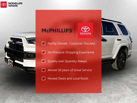 2021 Toyota 4Runner 4WD in White for sale at McPhillips Toyota in Winnipeg, MB