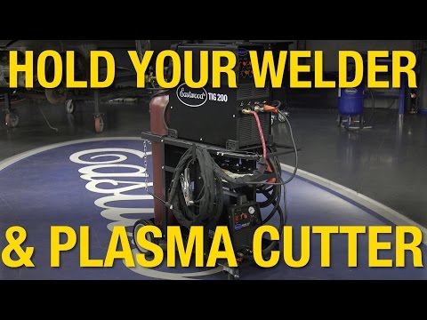 Welding Cart That Will Hold Your Plasma Cutter, Gas Bottle, Consumables & More - Eastwood