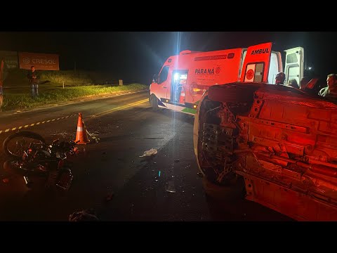 Acidente no trevo da PR-466 em Jardim Alegre deixa feridos | LIVE