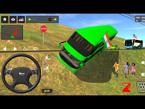 😱🚧Coach Bus Simulator India Off Road Driving🚌⛰️Bus Game Simulator 2025 Gameplay Video #bus part-40