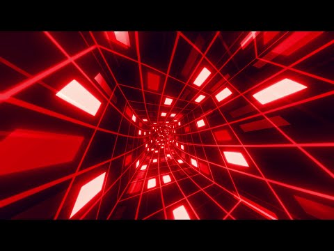 5 Hour - VJ LOOP NEON Red Abstract Tunnel Lights Background- live wallpaper, Motion 4k Screensaver