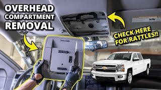 2014-2019 Silverado Overhead Console Removal - Overhead Storage Rattle Fix - Sierra Tahoe Suburban