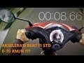 Tes Singkat Akselerasi Honda Beat FI 2013 Full Standar 0 70 Km H