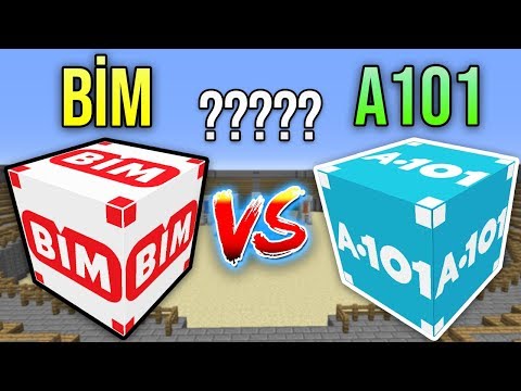 BİM VS A101 ŞANS BLOKLARI CHALLENGE - Minecraft