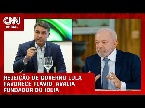 Flávio Bolsonaro se beneficia da rejeição ao governo Lula, diz fundador do Ideia | CNN NOVO DIA