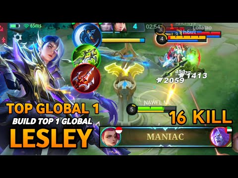 16 Kills!! Lesley Late Game Monster!! - Build Top 1 Global Lesley ~ MLBB