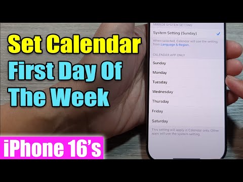 📅 Customize Calendar: Change First Day of the Week on iPhone 🔧