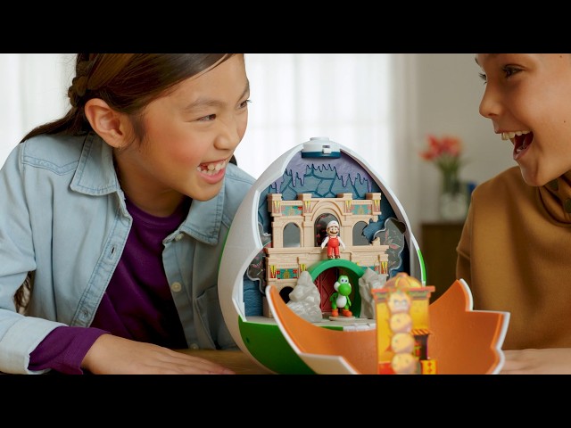 Vídeo relacionado con El Set de Juego Huevo de Yoshi de la película Super Mario Galaxy con Minifiguras de 3,8 cm, con Licencia Oficial de Jakks Pacific, Incluye Figuras de 4 cm y Mario de Fuego Exclusivo