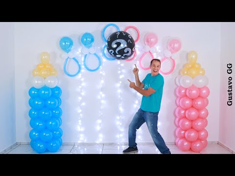 balloon decoration ideas 👶😍 baby shower 👶😍 gender reveal - pacifiers