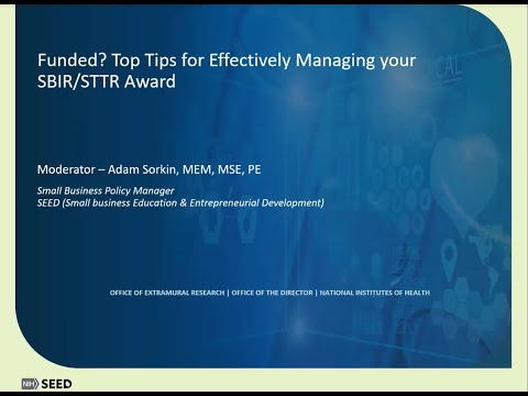 Funded? Top Tips for Effectively Managing Your SBIR/STTR Award