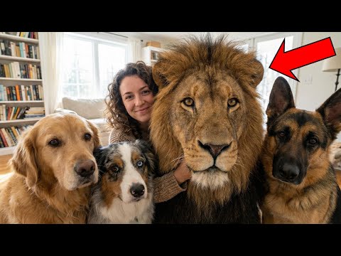 My 460 Pound LION... Thinks He's a Dog! Raised by Golden Retriever! 🤯