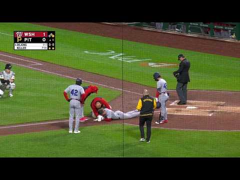 Paul DeJong hit in the face by pitch from Mitch Keller | ESPN MLB