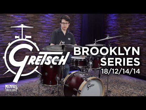 Used Gretsch Brooklyn Series Drum Set 18/12/14/14 - Satin Mahogany (UGB4PCSM)