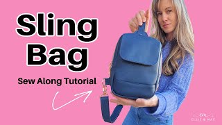 Phone Sling Bag Sewing Tutorial | Easy Crossbody Bag with Flap, Zippers & Gusset | Callie