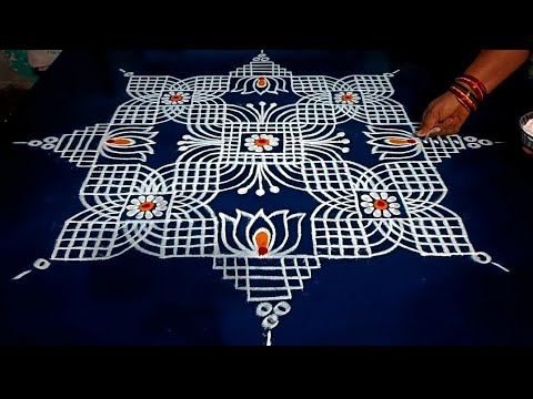 Traditional padi kolam designs 🌺 Easy festival rangoli designs