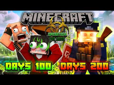 จะเกิดอะไรขึ้น!?🔥เอาชีวิตรอด 200 วันในโลกล่มสลาย🔥| Minecraft Operation THE ZONE