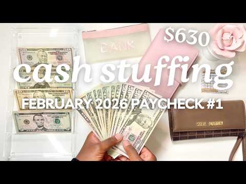 CASH ENVELOPE STUFFING | FEBRUARY 2026 PAYCHECK #1 | Budget With Me | MONETS MONEY