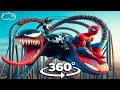 🎢 360° Venom  & SpiderMan  -  ROLLER COASTER \ best vr