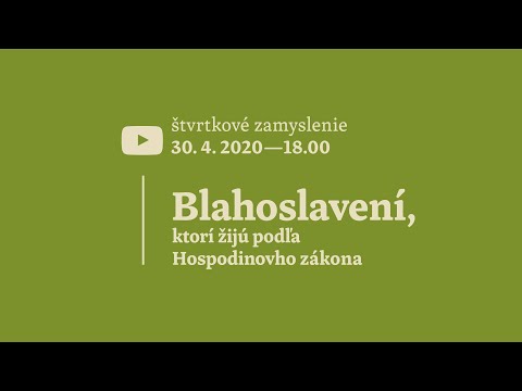 Blahoslavení, ktorí žijú podľa Hospodinovho zákona - Žalm 119/1-8 - Filip Pangrác - 30.04.2020
