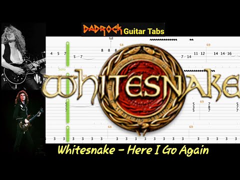 Here I Go Again - Whitesnake - Guitar + Bass TABS Lesson
