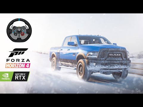 Driving the Ram Rebel TRX 2017 in Snowy Roads of Forza Horizon 4 ❄️🚗 Logitech G29 Gameplay