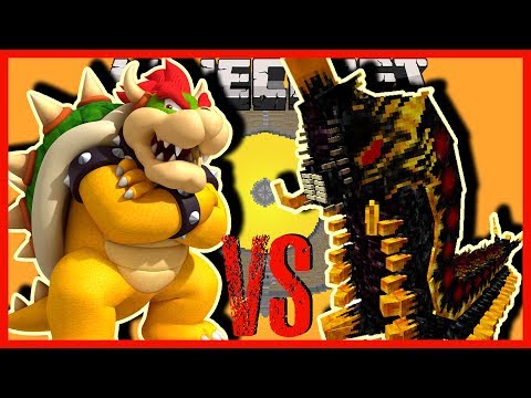 Minecraft - KING BOWSER 9000 VS BATTRA LARVA (MYTHICAL CREATURES VS GODZILLA MOD)