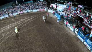 preview picture of video 'That Famous Preston Night Rodeo Friday Night 2014 Bull Rides from DJI Phantom 2 Vision +'