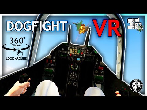 (360º) Hydra Fighter Jet in Action - a GTA V Virtual Reality Experience