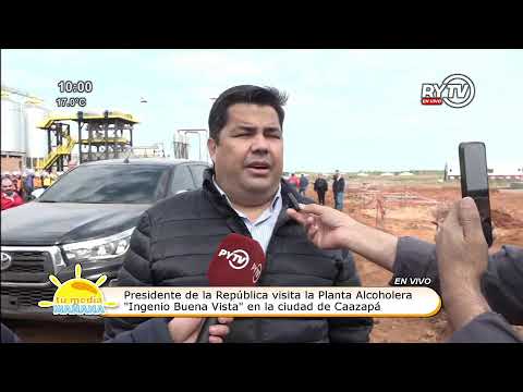 Visita del presidente Santiago Peña a la Planta Alcoholera "Ingenio Buena Vista"