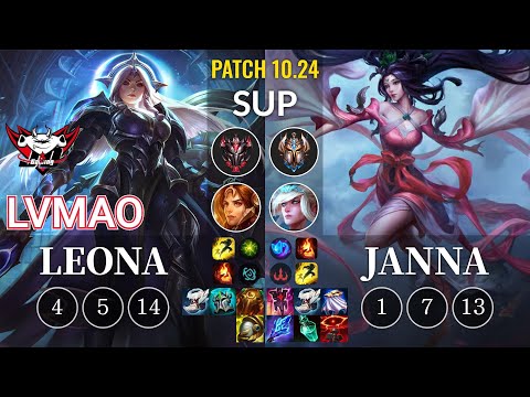 JDG LvMao Leona vs Janna Sup - KR Patch 10.24