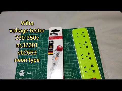 V.847 WIHA 220-250V VOLTAGE TESTER （neon type）nr.32201 SB2553,made in Germany.