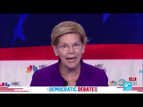 Elizabeth Warren leads Democrats in fiery first 2020 debate