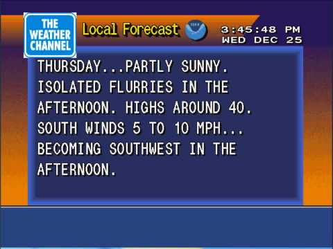 WeatherStar 4000 emulator on Christmas