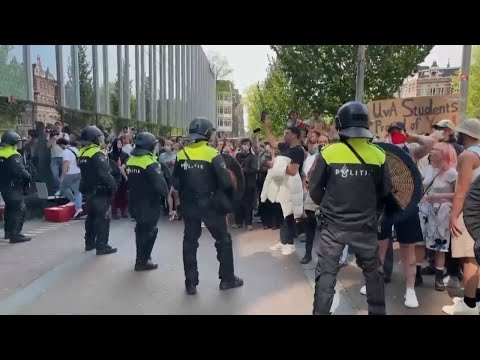 Amsterdam police in standoff with pro-Palestinian student protesters occupying university halls