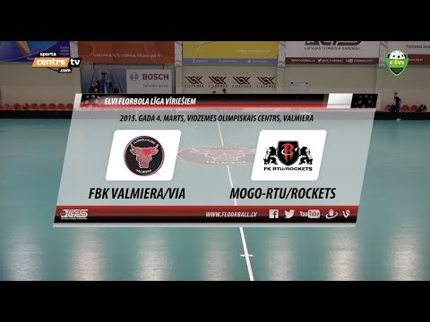 ELVI florbola līga: FBK Valmiera/VIA - Mogo-RTU/Rockets (1/4F 4.spēle) (4.03.2015)