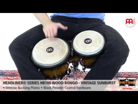 Headliner® Series HB100 Wood Bongo - Vintage Sunburst - HB100VSB