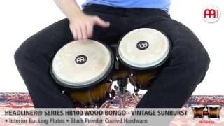 Video thumbnail for Headliner® Series HB100 Wood Bongo - Vintage Sunburst - HB100VSB by MEINL Percussion Official