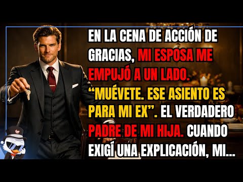 At Thanksgiving dinner, my wife pushed me aside. "Move over. That seat is for me..."