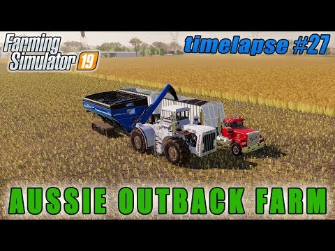 Harvesting canola, planting corn | FS 19 | Aussie Outback Australia Farm | Timelapse #27