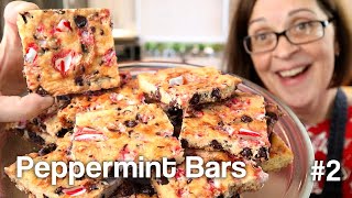 Vintage Peppermint Bars | Easy Chocolate Peppermint Christmas Cookie Bars